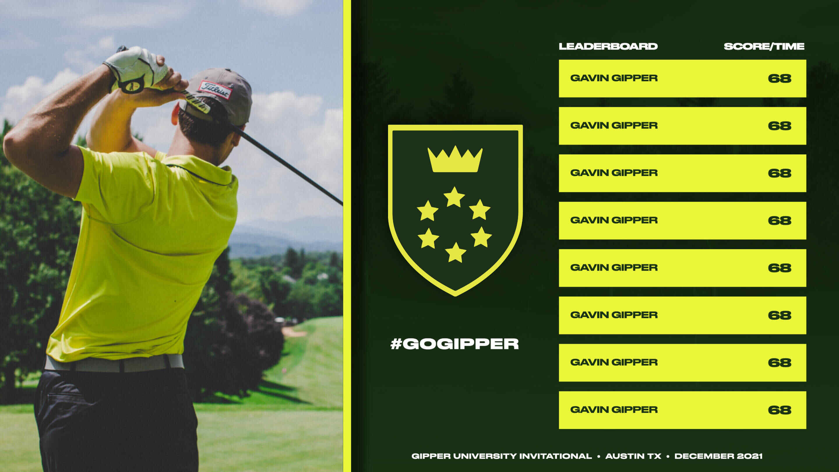 Free Customizeable Golf Scoreboard Graphic Templates