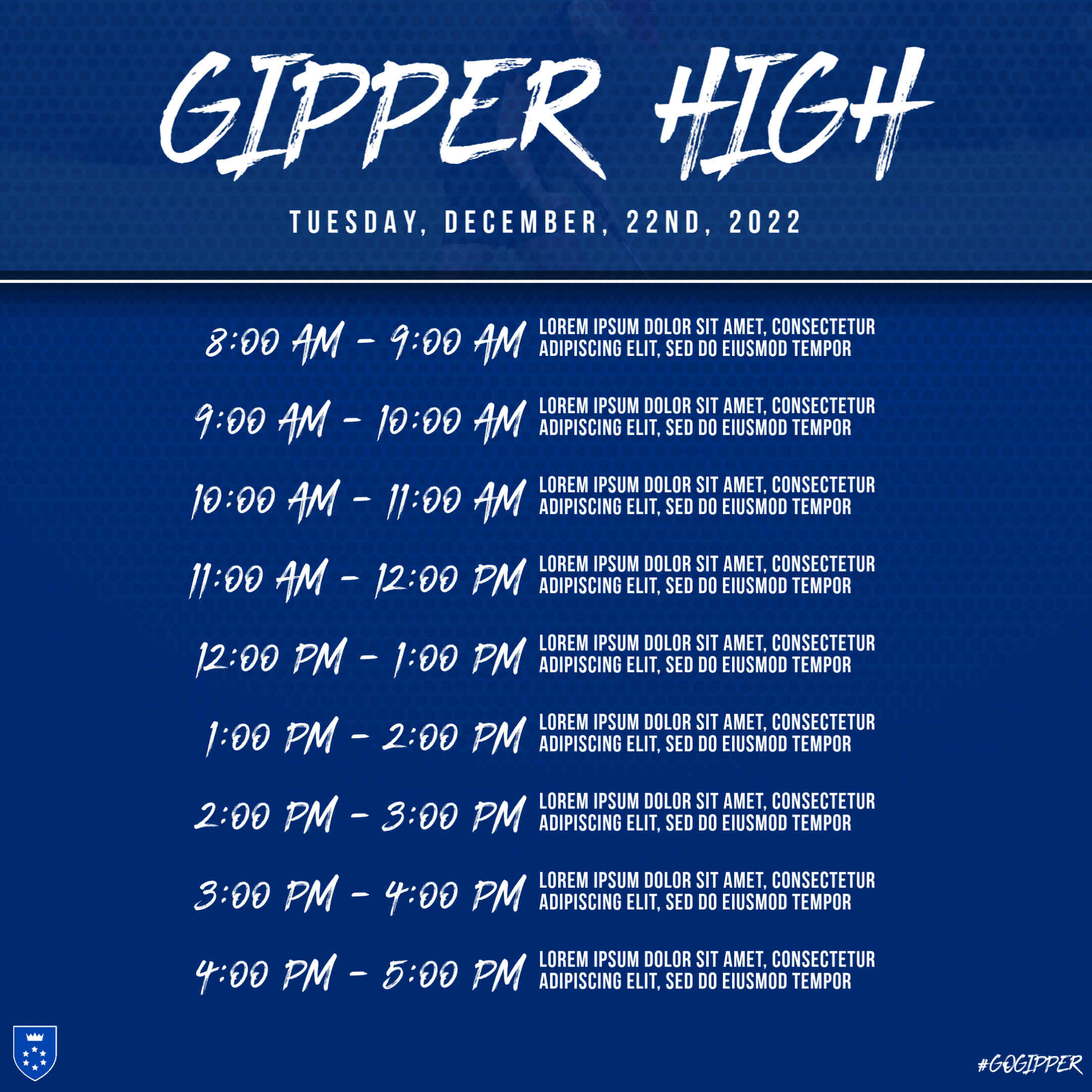 Free & customizeable soccer schedule graphic templates